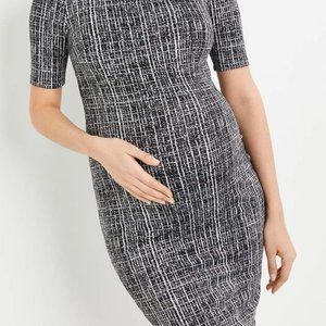 Black and white stretchy dress
